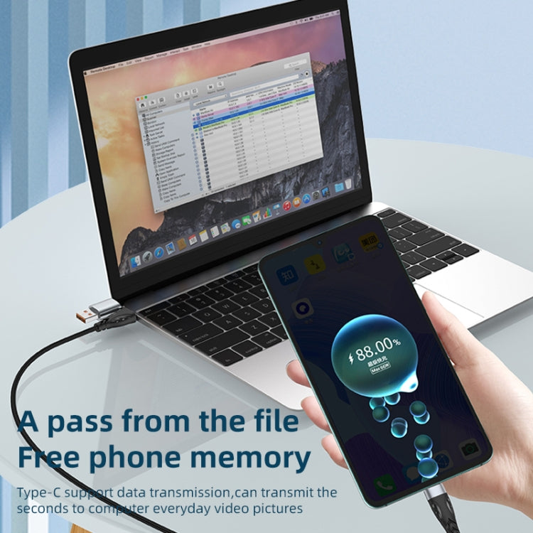 ADC-008 66W USB to USB-C/Type-C + 8 Pin + Micro USB 3 in 1 Fully Compatible Fast Charge Data Cable, Length:1.2m - Multifunction Cable by PMC Jewellery | Online Shopping South Africa | PMC Jewellery | Buy Now Pay Later Mobicred