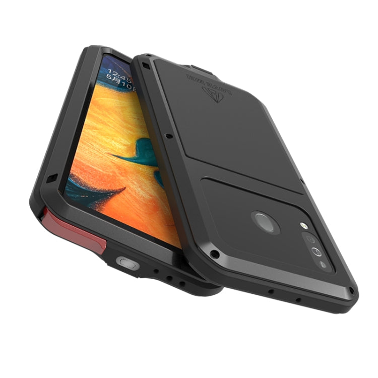 For Galaxy A40s LOVE MEI Metal Shockproof Waterproof Dustproof Protective Case(Red) - free shipping - PMC TechLife - Order now!