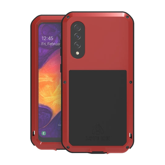 For Galaxy A50 LOVE MEI Metal Shockproof Waterproof Dustproof Protective Case(Red) - Galaxy Phone Cases by LOVE MEI | Online Shopping South Africa | PMC Jewellery