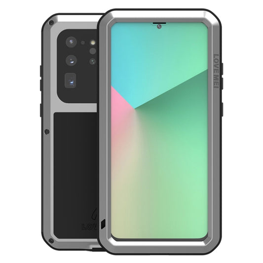 For Galaxy S20 Ultra LOVE MEI Metal Shockproof Waterproof Dustproof Protective Case(Silver) - Galaxy Phone Cases by LOVE MEI | Online Shopping South Africa | PMC Jewellery | Buy Now Pay Later Mobicred