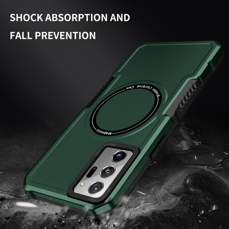 For Samsung Galaxy Note20 Ultra MagSafe Shockproof Armor Phone Case(Dark Green) - Galaxy Phone Cases by PMC Jewellery | Online Shopping South Africa | PMC Jewellery