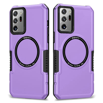 For Samsung Galaxy Note20 Ultra MagSafe Shockproof Armor Phone Case(Purple) - Galaxy Phone Cases by PMC Jewellery | Online Shopping South Africa | PMC Jewellery