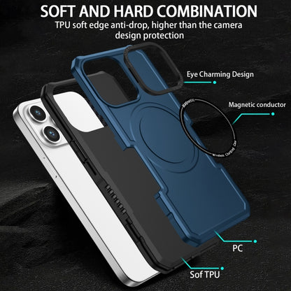 For Samsung Galaxy S21 FE 5G MagSafe Shockproof Armor Phone Case(Dark Blue) - Galaxy Phone Cases by PMC Jewellery | Online Shopping South Africa | PMC Jewellery