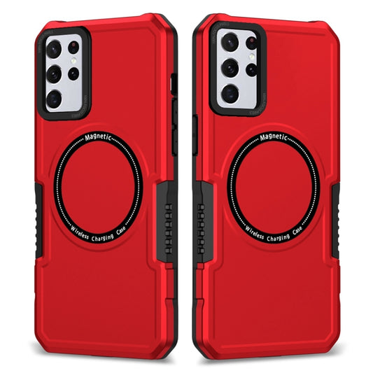 For Samsung Galaxy S23+ 5G MagSafe Shockproof Armor Phone Case(Red) - Galaxy S23+ 5G Cases by PMC Jewellery | Online Shopping South Africa | PMC Jewellery