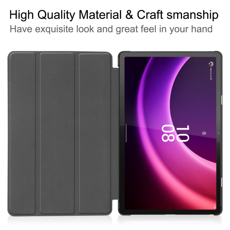 For Lenovo Tab P11 Gen 2 Custer Painted 3-Fold Holder Leather Smart Tablet Case(Big Eye Me) - Lenovo by PMC TechLife | Online Shopping South Africa | PMC TechLife | Buy Now Pay Later Mobicred