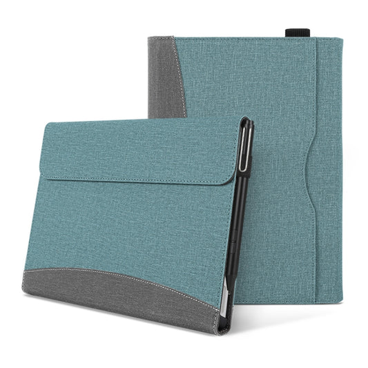 For Microsoft Surface Pro 10 / 9 Cloth Texture Stitching Leather Tablet Case(Grey Blue) - Others by PMC Jewellery | Online Shopping South Africa | PMC Jewellery | Buy Now Pay Later Mobicred