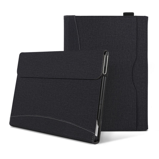 For Microsoft Surface Pro 8 Cloth Texture Stitching Leather Tablet Case(Black) - Others by PMC Jewellery | Online Shopping South Africa | PMC Jewellery | Buy Now Pay Later Mobicred