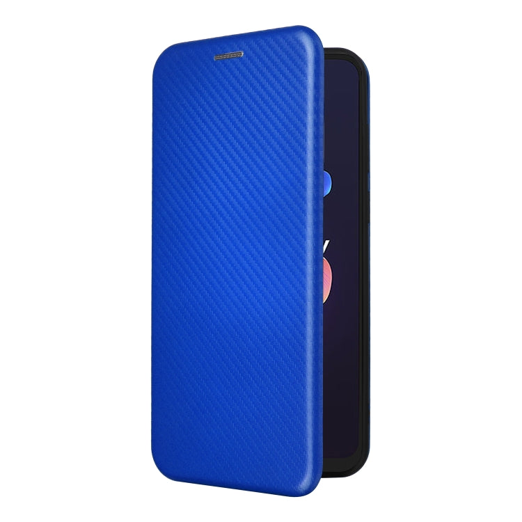 For Blackview A55 Pro Carbon Fiber Texture Horizontal Flip PU Phone Case(Blue) - More Brand by PMC Jewellery | Online Shopping South Africa | PMC Jewellery | Buy Now Pay Later Mobicred
