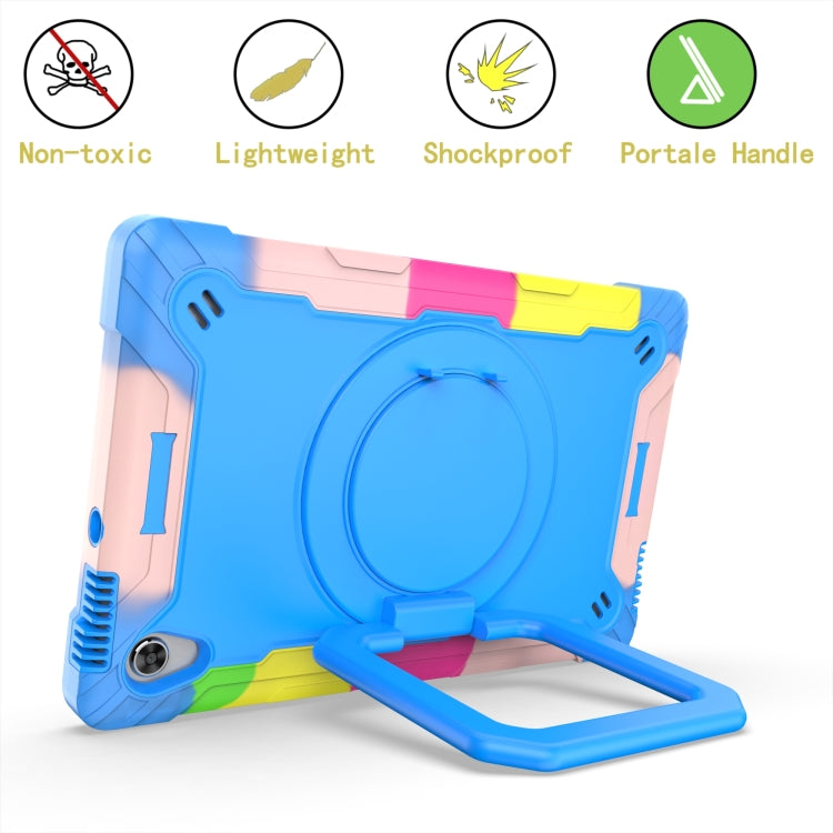 For Lenovo Tab M10 HD 2nd Gen Silicone + PC Bracelet Holder Tablet Case(Camouflage + Blue) - Lenovo by PMC TechLife | Online Shopping South Africa | PMC TechLife | Buy Now Pay Later Mobicred