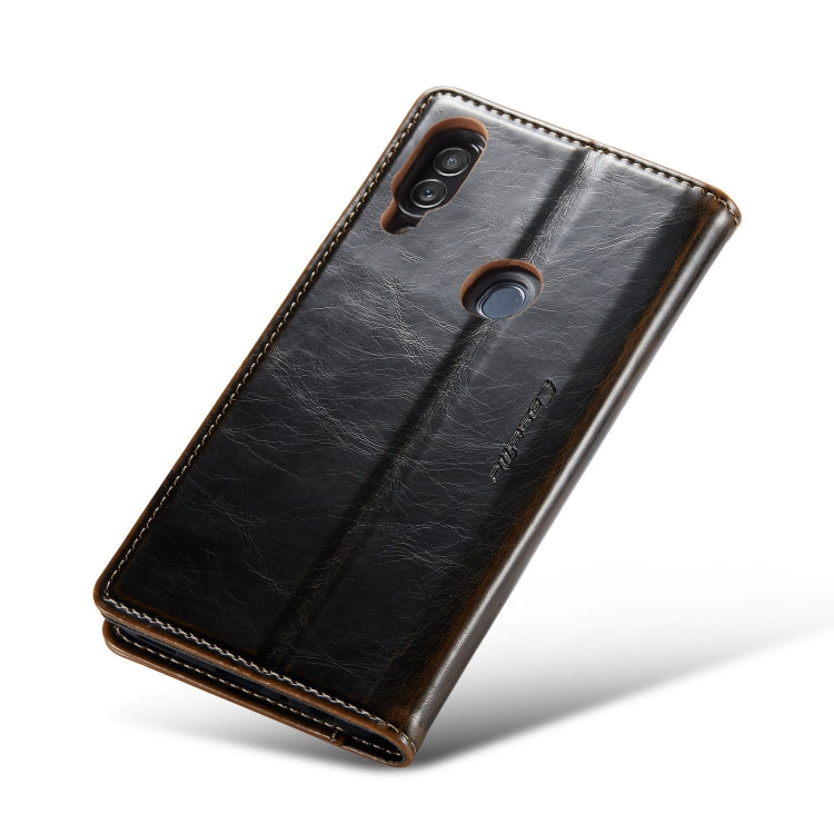 For Samsung Galaxy A20／A30／M10S CaseMe 003 Crazy Horse Texture Leather Phone Case(Coffee) - Galaxy Phone Cases by CaseMe | Online Shopping South Africa | PMC Jewellery | Buy Now Pay Later Mobicred