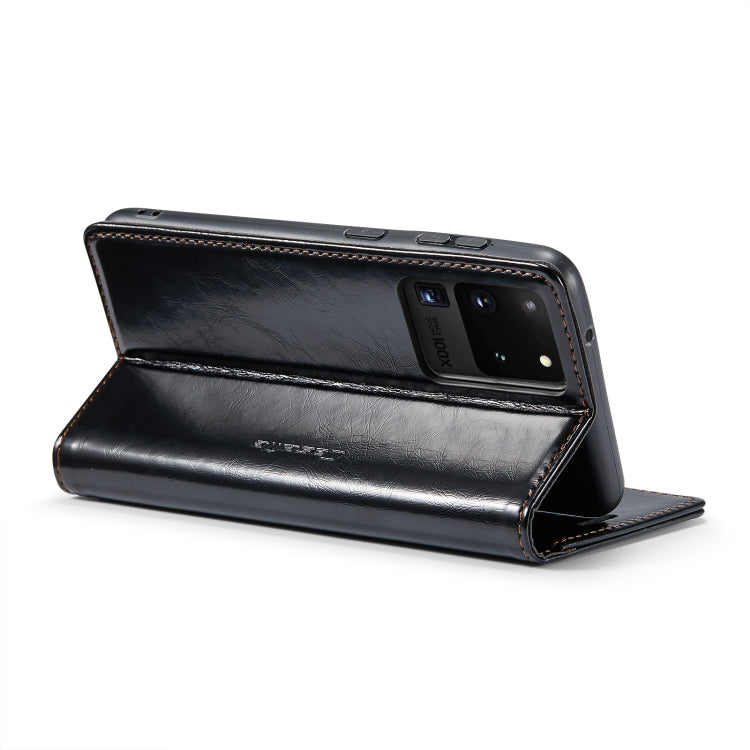 For Samsung Galaxy S20 Ultra CaseMe 003 Crazy Horse Texture Leather Phone Case(Black) - Galaxy Phone Cases by CaseMe | Online Shopping South Africa | PMC Jewellery | Buy Now Pay Later Mobicred