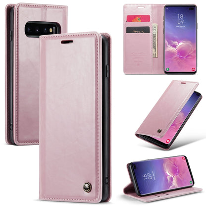 For Samsung Galaxy S10+ CaseMe 003 Crazy Horse Texture Leather Phone Case(Rose Gold) - Galaxy Phone Cases by CaseMe | Online Shopping South Africa | PMC Jewellery | Buy Now Pay Later Mobicred