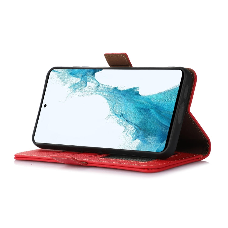 For Nokia X30 5G Side-Magnetic TJ Genuine Leather RFID Phone Case(Red) - Nokia Cases by PMC TechLife | Online Shopping South Africa | PMC TechLife | Buy Now Pay Later Mobicred
