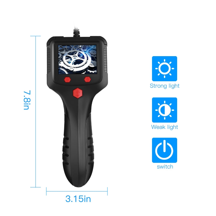 P100 8mm 2.4 inch HD Handheld Endoscope Hardlinewith with LCD Screen, Length:10m -  by PMC TechLife | Online Shopping South Africa | PMC TechLife | Buy Now Pay Later Mobicred
