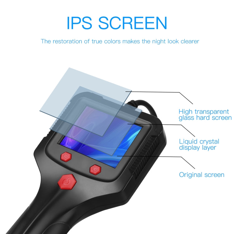 P100 5.5mm 2.4 inch HD Handheld Endoscope Hardlinewith with LCD Screen, Length:15m -  by PMC TechLife | Online Shopping South Africa | PMC TechLife | Buy Now Pay Later Mobicred