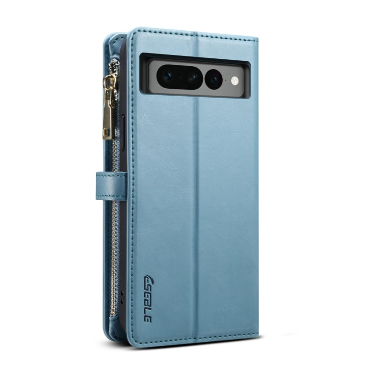 For Google Pixel 7 Pro 5G ESEBLE Star Series Lanyard Zipper Wallet RFID Leather Case(Blue) - Google Cases by ESEBLE | Online Shopping South Africa | PMC TechLife | Buy Now Pay Later Mobicred