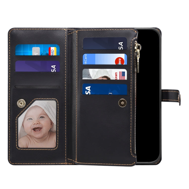 For Google Pixel 6a ESEBLE Star Series Lanyard Zipper Wallet RFID Leather Case(Black) - Google Cases by ESEBLE | Online Shopping South Africa | PMC Jewellery | Buy Now Pay Later Mobicred