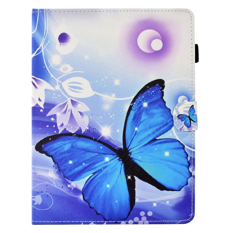 For 10 inch Tablet Electric Pressed TPU Leather Tablet Case(Blue Butterfly) - 10 - 11 inch by PMC TechLife | Online Shopping South Africa | PMC TechLife | Buy Now Pay Later Mobicred