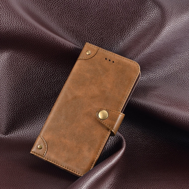 For Oukitel C19 Pro idewei Retro Texture Leather Phone Case(Khaki) - More Brand by idewei | Online Shopping South Africa | PMC Jewellery | Buy Now Pay Later Mobicred