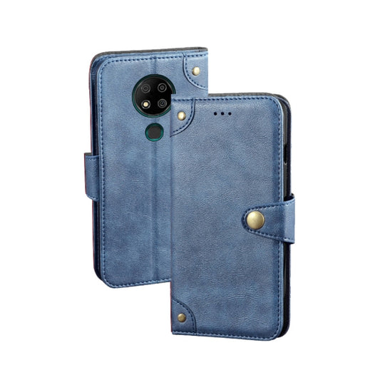 For Oukitel C19 Pro idewei Retro Texture Leather Phone Case(Blue) - More Brand by idewei | Online Shopping South Africa | PMC Jewellery | Buy Now Pay Later Mobicred