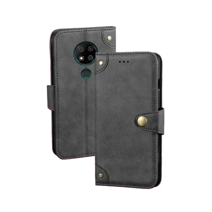 For Oukitel C19 Pro idewei Retro Texture Leather Phone Case(Black) - More Brand by idewei | Online Shopping South Africa | PMC Jewellery | Buy Now Pay Later Mobicred