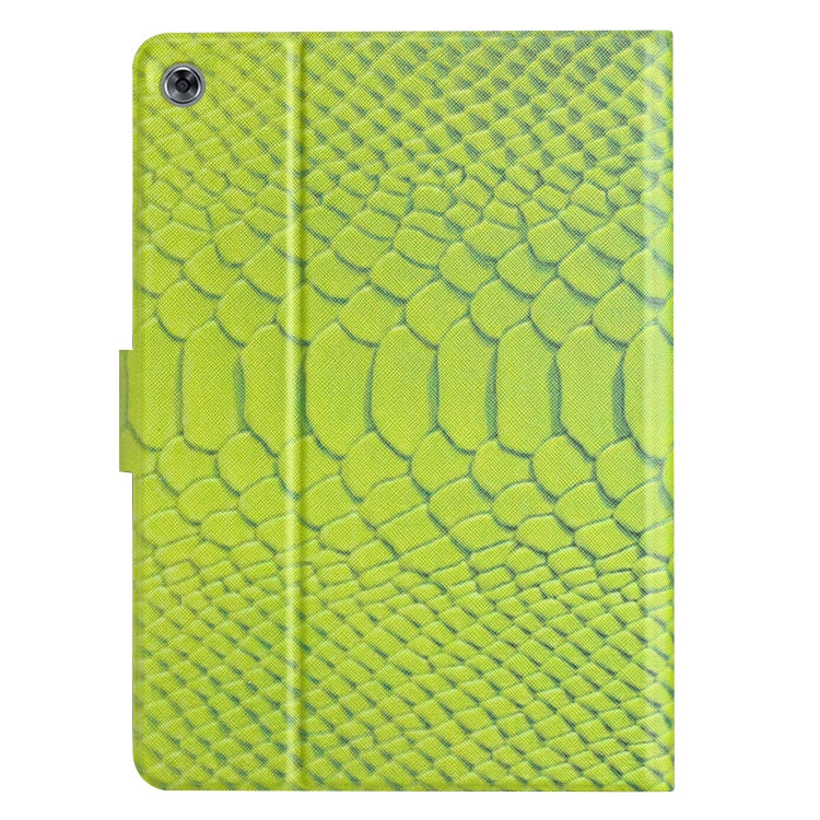 For Huawei MatePad T 10s Solid Color Crocodile Texture Leather Tablet Case(Green) - Huawei by PMC TechLife | Online Shopping South Africa | PMC TechLife | Buy Now Pay Later Mobicred