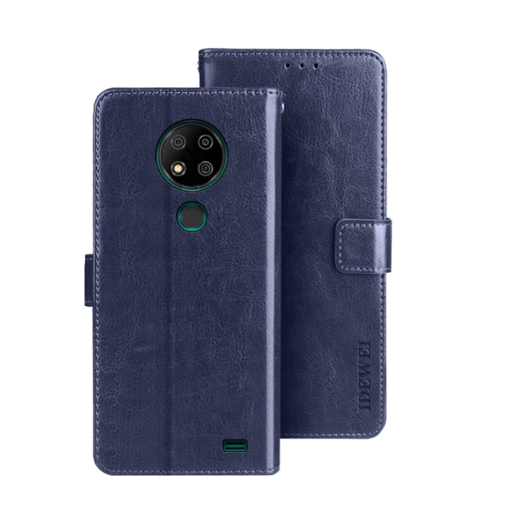 For Oukitel C19 Pro idewei Crazy Horse Texture Leather Phone Case(Dark Blue) - More Brand by idewei | Online Shopping South Africa | PMC Jewellery | Buy Now Pay Later Mobicred