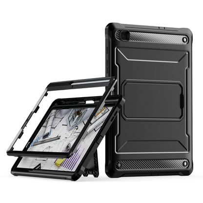 For Samsung Galaxy Tab S6 Lite Explorer PC + TPU Tablet Protective Case with Pen Slot(Black) - Tab S6 Lite P610 / P615 by PMC Jewellery | Online Shopping South Africa | PMC Jewellery