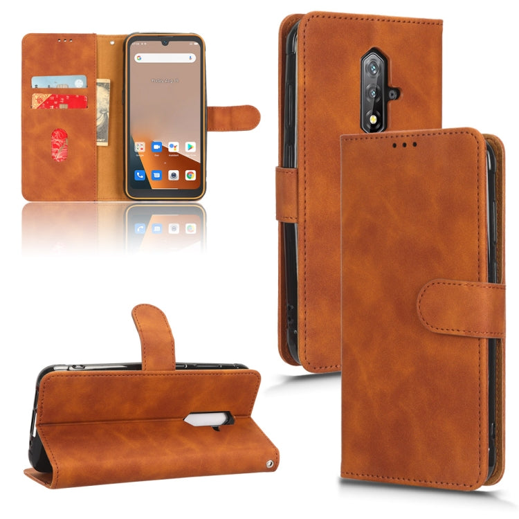 For Blackview BV5200 Skin Feel Magnetic Flip Leather Phone Case(Brown) - More Brand by PMC Jewellery | Online Shopping South Africa | PMC Jewellery | Buy Now Pay Later Mobicred