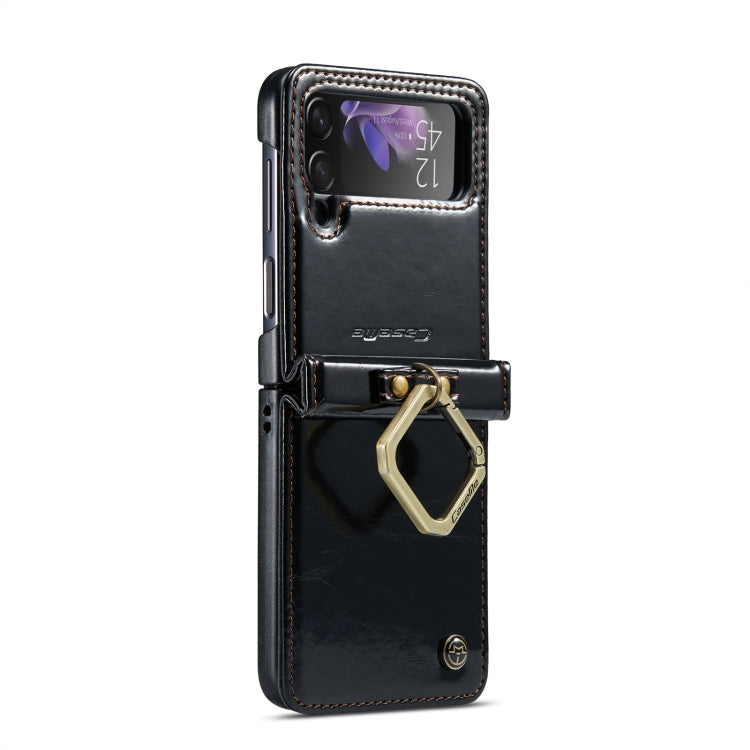 For Samsung Galaxy Z Flip3 5G CaseMe 003 Crazy Horse Texture Leather Phone Case with Lanyard(Coffee) - Galaxy Phone Cases by CaseMe | Online Shopping South Africa | PMC Jewellery | Buy Now Pay Later Mobicred