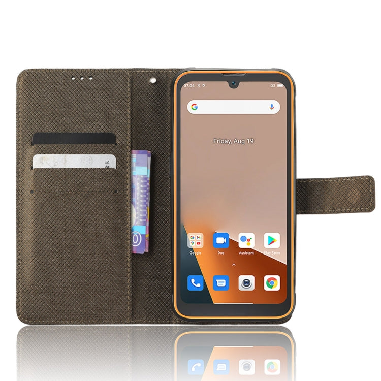 For Blackview BV5200 Diamond Texture Leather Phone Case(Brown) - More Brand by PMC Jewellery | Online Shopping South Africa | PMC Jewellery | Buy Now Pay Later Mobicred