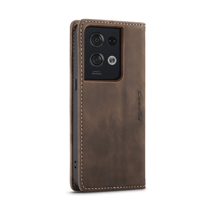 For OPPO Reno8 Pro 5G Global CaseMe 013 Multifunctional Horizontal Flip Leather Phone Case(Coffee) - OPPO Cases by CaseMe | Online Shopping South Africa | PMC Jewellery | Buy Now Pay Later Mobicred