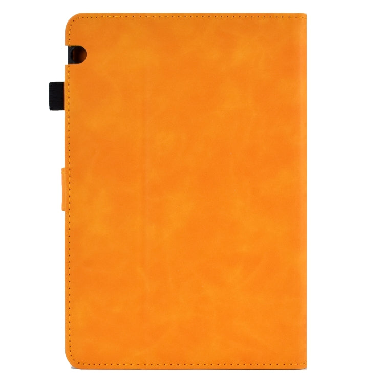 For Huawei MediaPad T5 Tower Embossed Leather Tablet Case(Khaki) - Huawei by PMC TechLife | Online Shopping South Africa | PMC TechLife | Buy Now Pay Later Mobicred