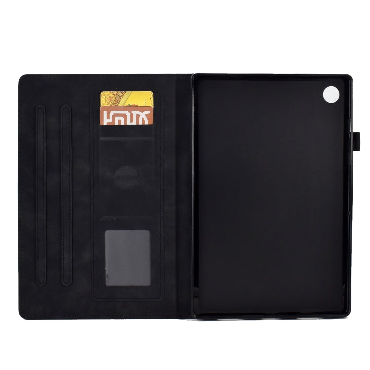 For Huawei MatePad T 10s Tower Embossed Leather Tablet Case(Black) - Huawei by PMC TechLife | Online Shopping South Africa | PMC TechLife | Buy Now Pay Later Mobicred