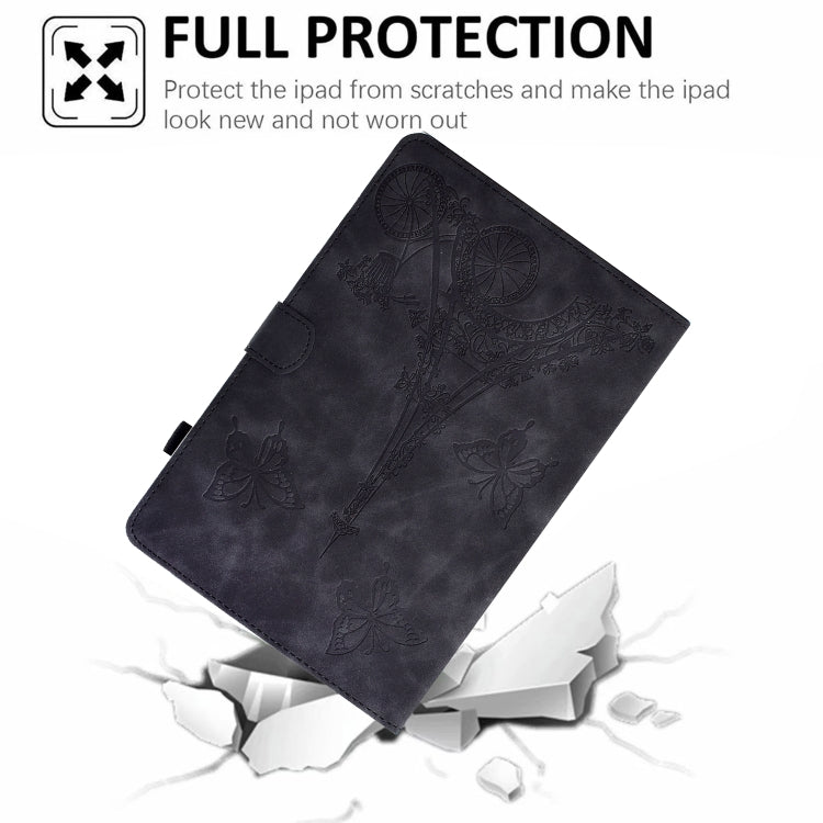 For Amazon Kindle Paperwhite 4/3/2/1 Tower Embossed Leather Smart Tablet Case(Black) - Amazon by PMC TechLife | Online Shopping South Africa | PMC TechLife | Buy Now Pay Later Mobicred