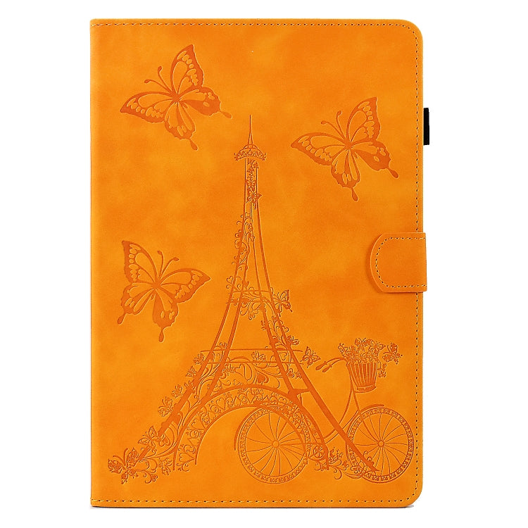 For Lenovo Tab M10 Plus 3rd Gen Tower Embossed Leather Smart Tablet Case(Khaki) - Lenovo by PMC TechLife | Online Shopping South Africa | PMC TechLife | Buy Now Pay Later Mobicred