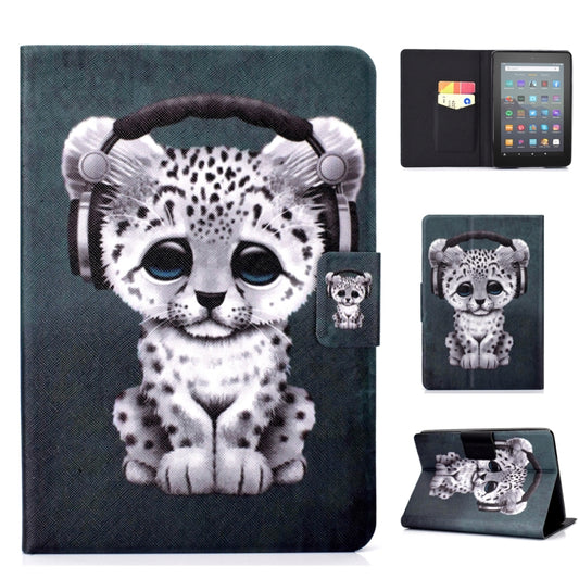 For Amazon Kindle Youth Version 2022 Voltage Colored Drawing Smart Leather Tablet Case(Music Leopard) - Amazon by PMC Jewellery | Online Shopping South Africa | PMC Jewellery | Buy Now Pay Later Mobicred