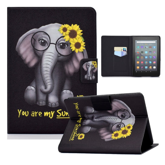 For Amazon Kindle Youth Version 2022 Voltage Colored Drawing Smart Leather Tablet Case(Flower Elephant) - Amazon by PMC Jewellery | Online Shopping South Africa | PMC Jewellery | Buy Now Pay Later Mobicred