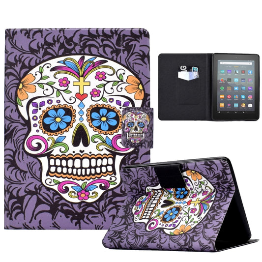 For Amazon Kindle Youth Version 2022 Voltage Colored Drawing Smart Leather Tablet Case(Skull) - Amazon by PMC Jewellery | Online Shopping South Africa | PMC Jewellery | Buy Now Pay Later Mobicred