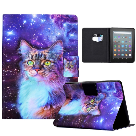 For Amazon Kindle Youth Version 2022 Voltage Colored Drawing Smart Leather Tablet Case(Star Cat) - Amazon by PMC Jewellery | Online Shopping South Africa | PMC Jewellery | Buy Now Pay Later Mobicred