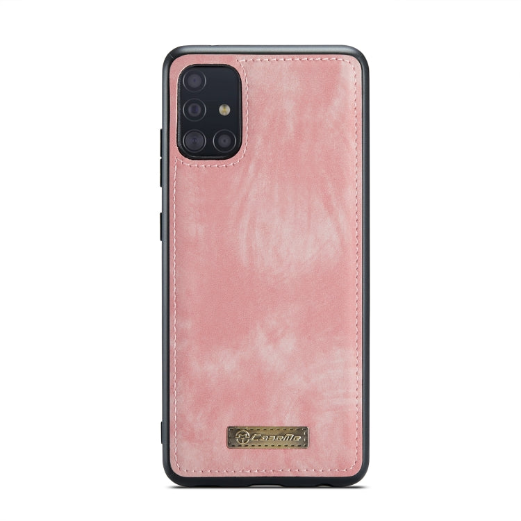 For Samsung Galaxy A51 CaseMe-008 Detachable Multifunctional Flip Leather Phone Case(Pink) - Galaxy Phone Cases by CaseMe | Online Shopping South Africa | PMC Jewellery | Buy Now Pay Later Mobicred