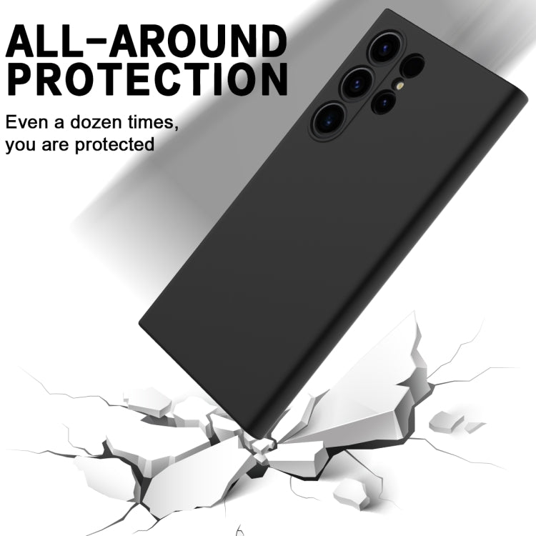 For Samsung Galaxy S24 Ultra 5G Color Liquid Silicone Phone Case(Black) - Galaxy S24 Ultra 5G Cases by PMC TechLife | Online Shopping South Africa | PMC TechLife