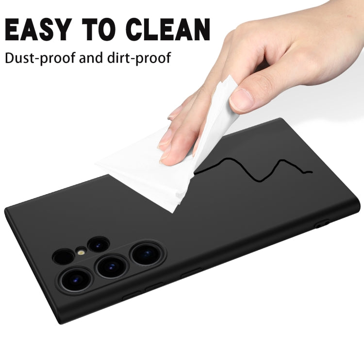 For Samsung Galaxy S24 Ultra 5G Color Liquid Silicone Phone Case(Black) - Galaxy S24 Ultra 5G Cases by PMC TechLife | Online Shopping South Africa | PMC TechLife