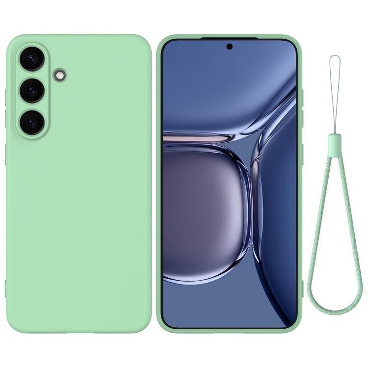 For Samsung Galaxy S25 5G Solid Color Liquid Silicone Dropproof Full Coverage Phone Case(Green) - free shipping - PMC Jewellery - Order now!