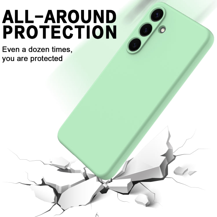 For Samsung Galaxy S25 5G Solid Color Liquid Silicone Dropproof Full Coverage Phone Case(Green) - free shipping - PMC Jewellery - Order now!