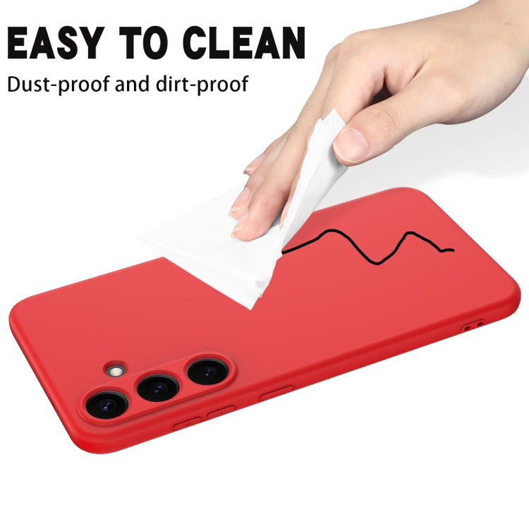 For Samsung Galaxy S25 5G Solid Color Liquid Silicone Dropproof Full Coverage Phone Case(Red) - free shipping - PMC Jewellery - Order now!