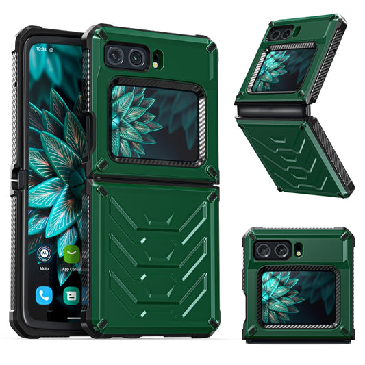 For Motorola Razr 2022 All-inclusive Shockproof Folding Phone Case(Army Green) - Motorola Cases by PMC Jewellery | Online Shopping South Africa | PMC Jewellery | Buy Now Pay Later Mobicred