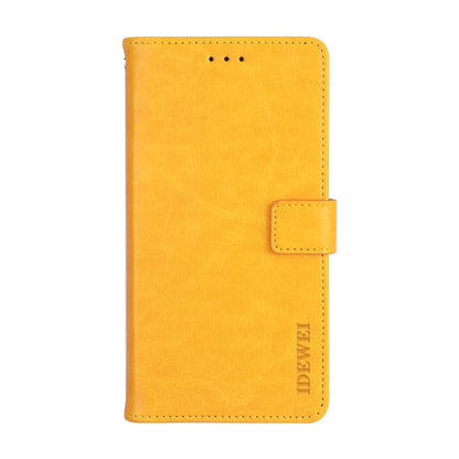 For Wiko Y50 idewei Crazy Horse Texture Horizontal Flip Leather Case with Holder & Card Slots & Wallet(Yellow) - Wiko by idewei | Online Shopping South Africa | PMC Jewellery | Buy Now Pay Later Mobicred