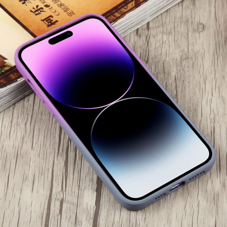 For iPhone 14 Pro Liquid TPU Silicone Gradient MagSafe Phone Case(Purple) - iPhone 14 Pro Cases by PMC TechLife | Online Shopping South Africa | PMC TechLife