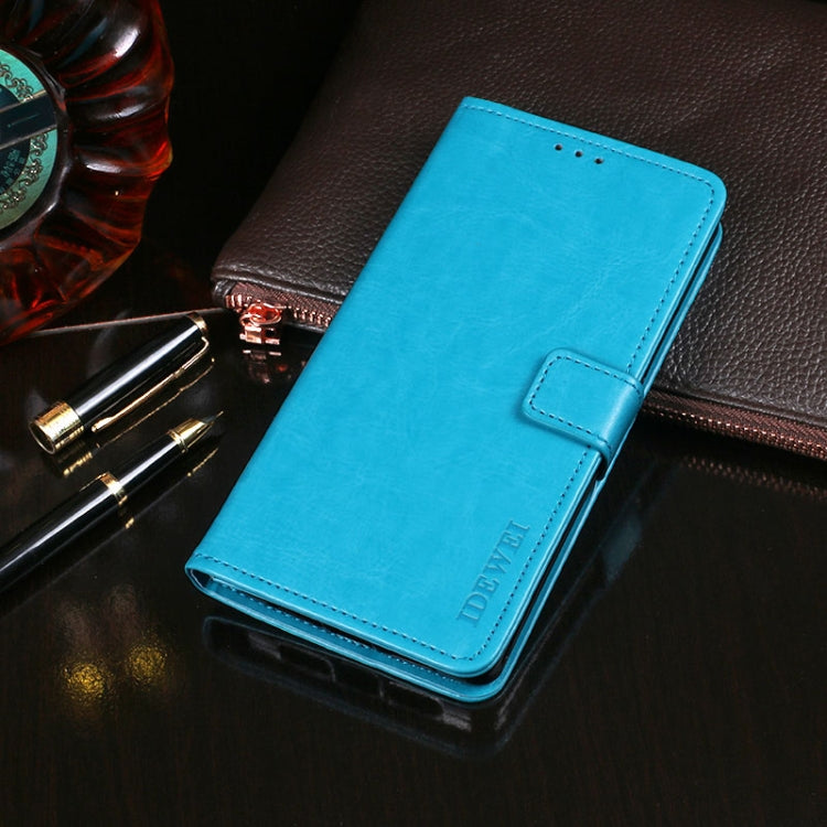 For Blackview A80 Pro idewei Crazy Horse Texture Horizontal Flip Leather Case with Holder & Card Slots & Wallet(Sky Blue) - More Brand by idewei | Online Shopping South Africa | PMC TechLife | Buy Now Pay Later Mobicred